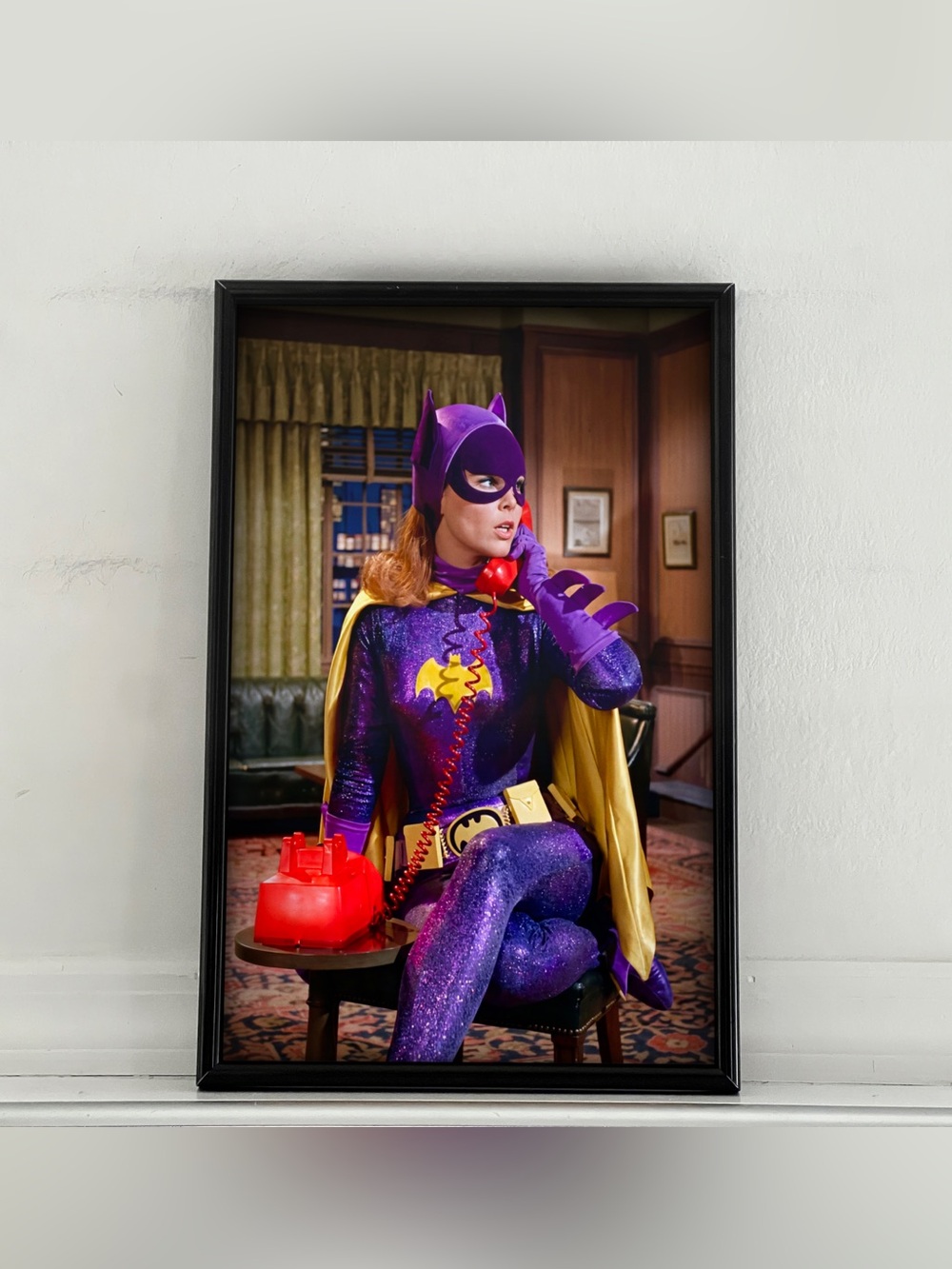 Batman Batgirl Yvonne Craig Pinup Girl Art Poster